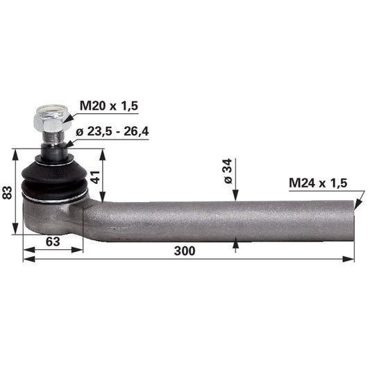 Kugelgelenk M24 x 1,5 für 9105-9145 340483A1