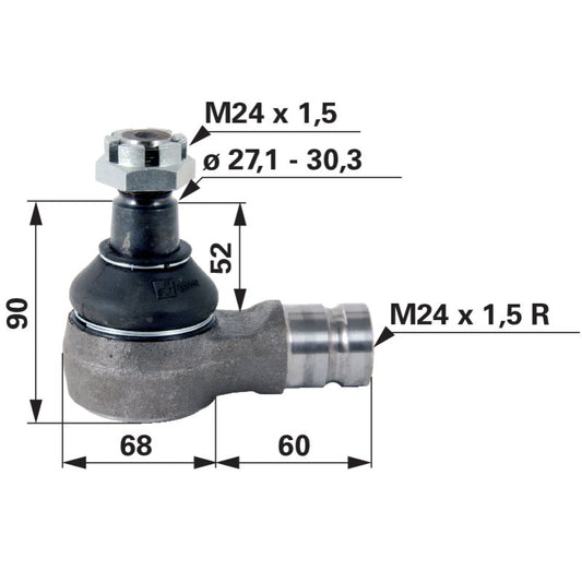 Kugelgelenk M24 x 1,5 IG anstelle von Steyr 1397470156