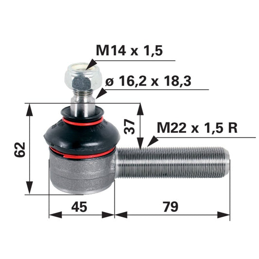 Kugelgelenk M22 x 1,5 1192430735