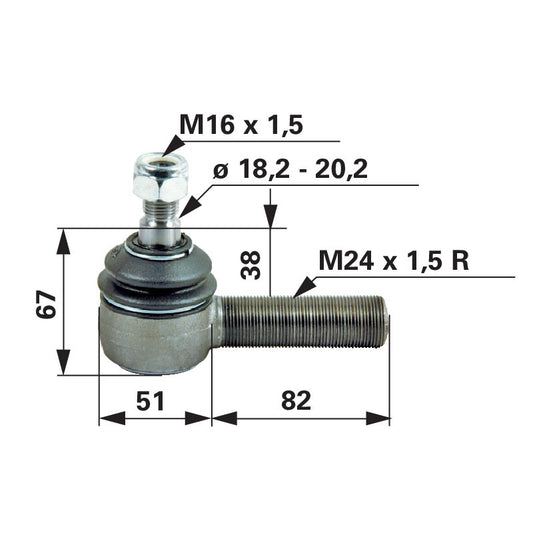 Kugelgelenk M24 x 1,5 1390430716