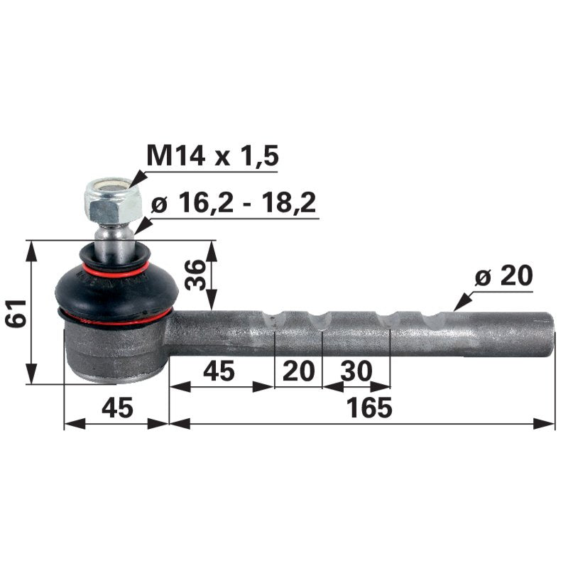 Kugelgelenk M14 x 1,5 anstelle von Steyr 1292430738