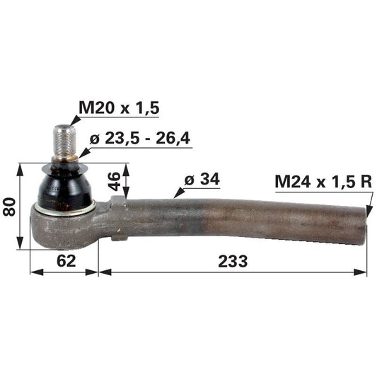 Kugelgelenk M24 x 1,5 IG anstelle von Steyr 1-33-743-015