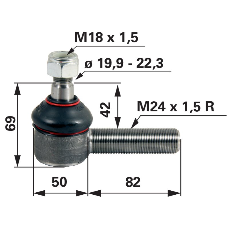 Kugelgelenk M24 x 1,5 133700430727