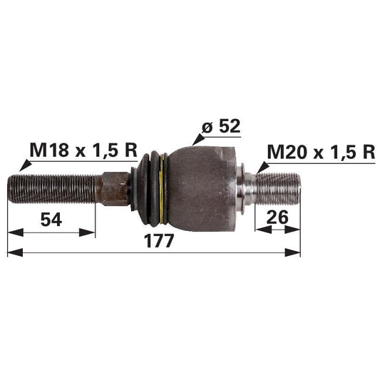 Axialgelenk M18 x 1,5 / M20 x 1,6 1-33-743-604