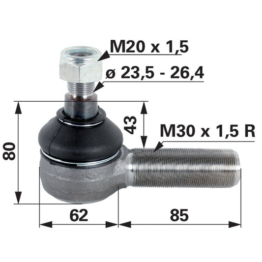 Kugelgelenk M30 x 1,5 133700430801