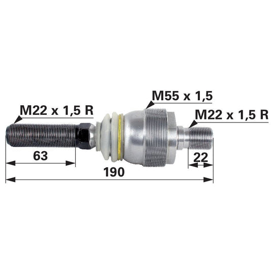 Axialgelenk M22 x 1,5 / M22 x 1,5 135700431009