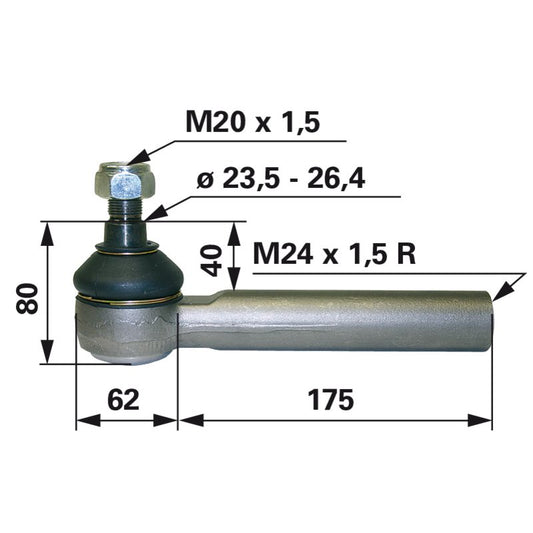 Kugelgelenk M24 x 1,5 IG für 8100-8130