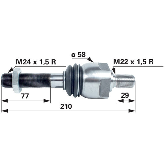 Axialgelenk M24 x 1,5 / M22 x 1,5