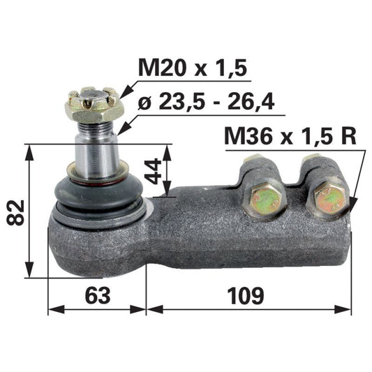 Kugelgelenk M36 x 1,5 ZF