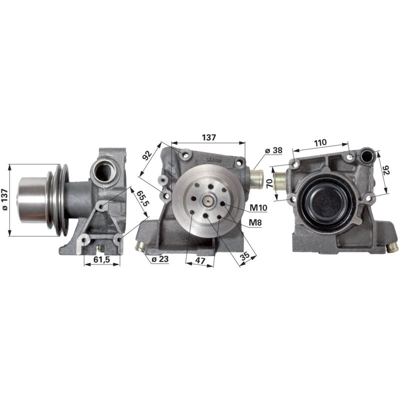 Wasserpumpe anstelle von Steyr 1406A060007