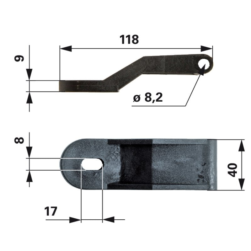 Scharnier Kunststoff anstelle von Steyr 1-34-135-108