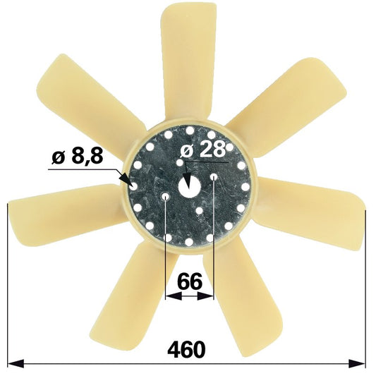 Lüfterflügel AD 460 mm anstelle von Steyr 161100060044