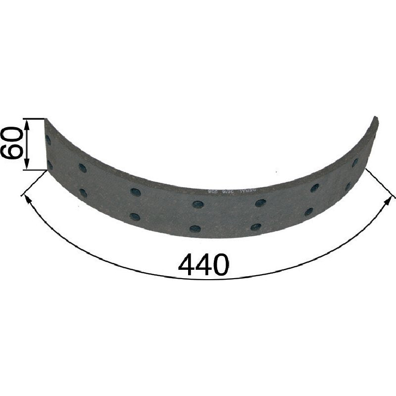 Bremsbelag hinten, 440 x 60 x 8 mm passend zu Steyr T180-185