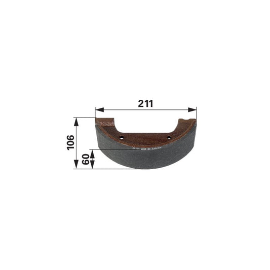 Bremsbacke 211 x 60 x 106 mm anstelle von Steyr 133700340914