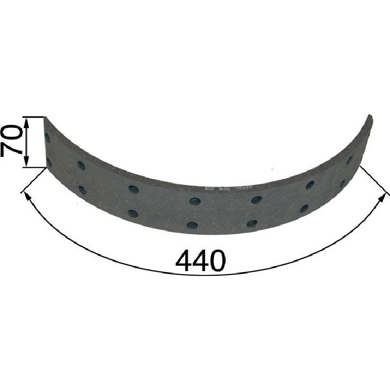 Bremsbelag 440 x 70 mm anstelle von Steyr 11800340118