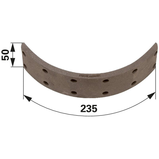 Bremsbelag 235 x 50,5 x 8 mm passend zu Steyr 131700340013