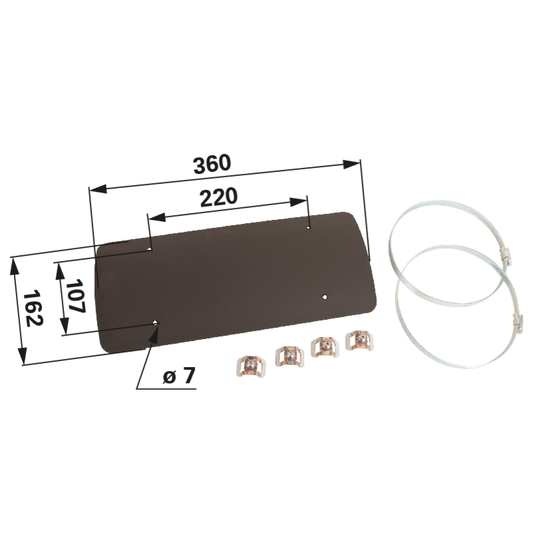 Hitzeschild passend zu Auspuff 00156194