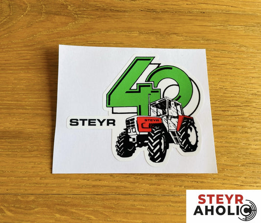 Aufkleber "40 Jahre Steyr"