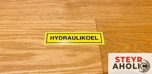 Steyr Hydrauliköl Aufkleber